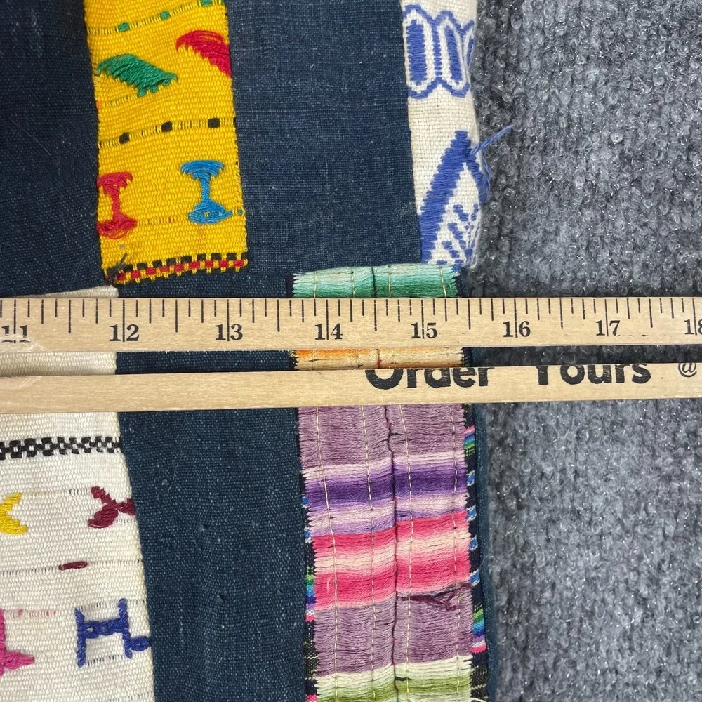 Patchwork Backpack Tote Bag‎ Colorful Hippie Hobo Boho Lined Sack Retro Cotton